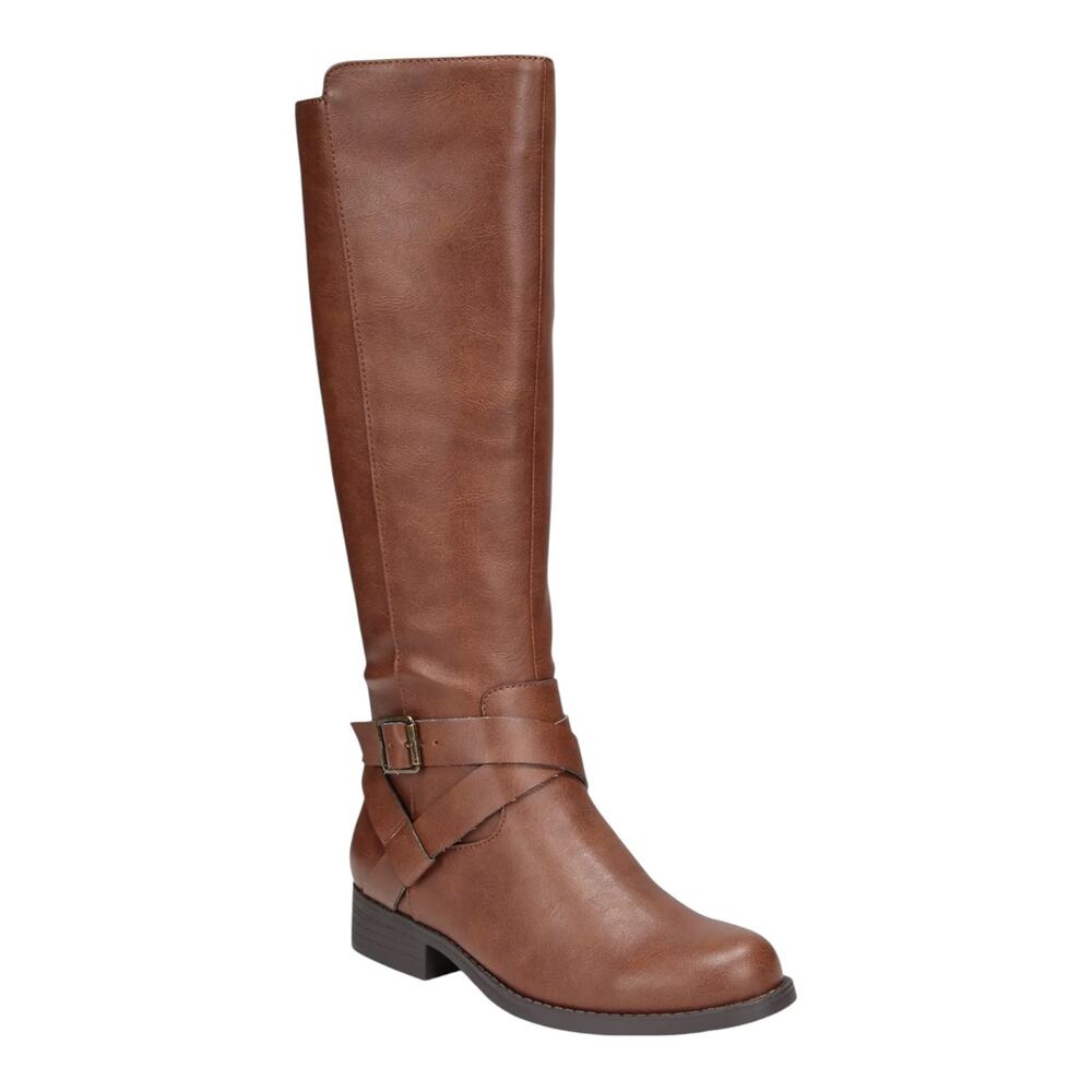 Style & Co Women's Margoo Buckled Stap Knee High Riding Boots Brown Size 6 1/2
